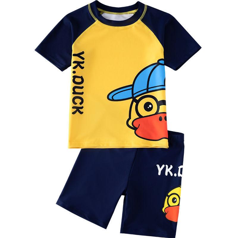 Newborn Baby Kids Boys Swimwear Three-peice Suit Swimsuit Summer Quick Dry XXL жёлтый