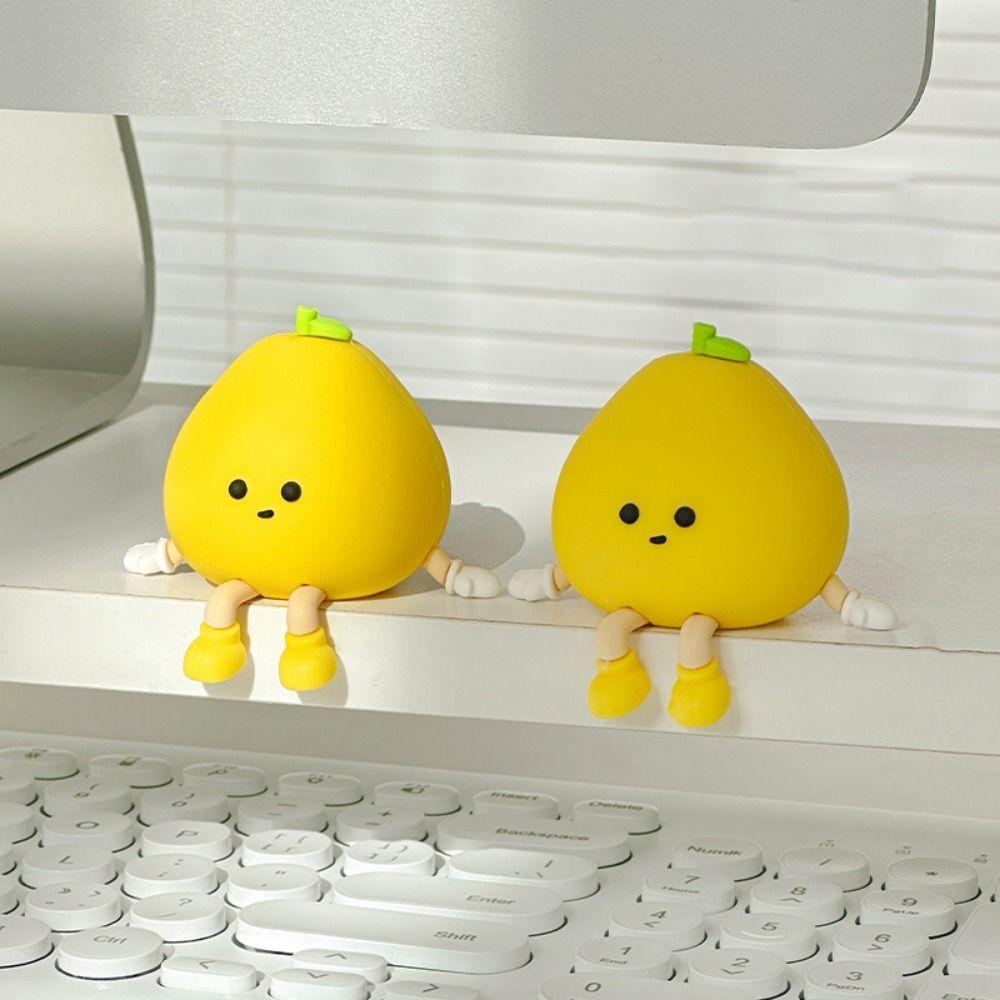 Miniature Mini Resin Doll Petite Cartoon Pomelo Ornaments Pomelo Ornament  Kids Gift