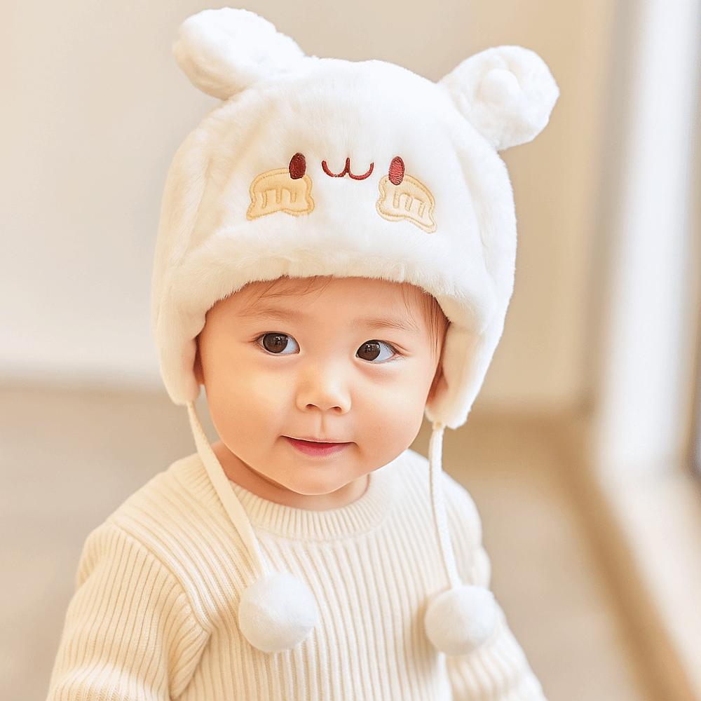 Winter Newborn Bonnet Hats Soft Boys Girls Beanie Cap Cute Baby Bear Hats Toddler