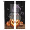 Halloween Horror Kürbis Fledermaus Gardinen Home Fenster Dekorationen Voile Tüll Vorhänge Für Wohnzimmer Schlafzimmer Küche