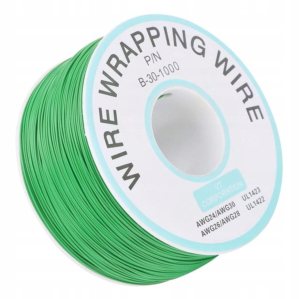 Kynar wire AWG 0.25mm green 200m