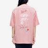 FILA Fusion Ins Style Colorful Letter Logo Sports Casual Round Neck Short Sleeve Drop Shoulder T-Shirt Unisex Tops Pink T11U216103F-PK