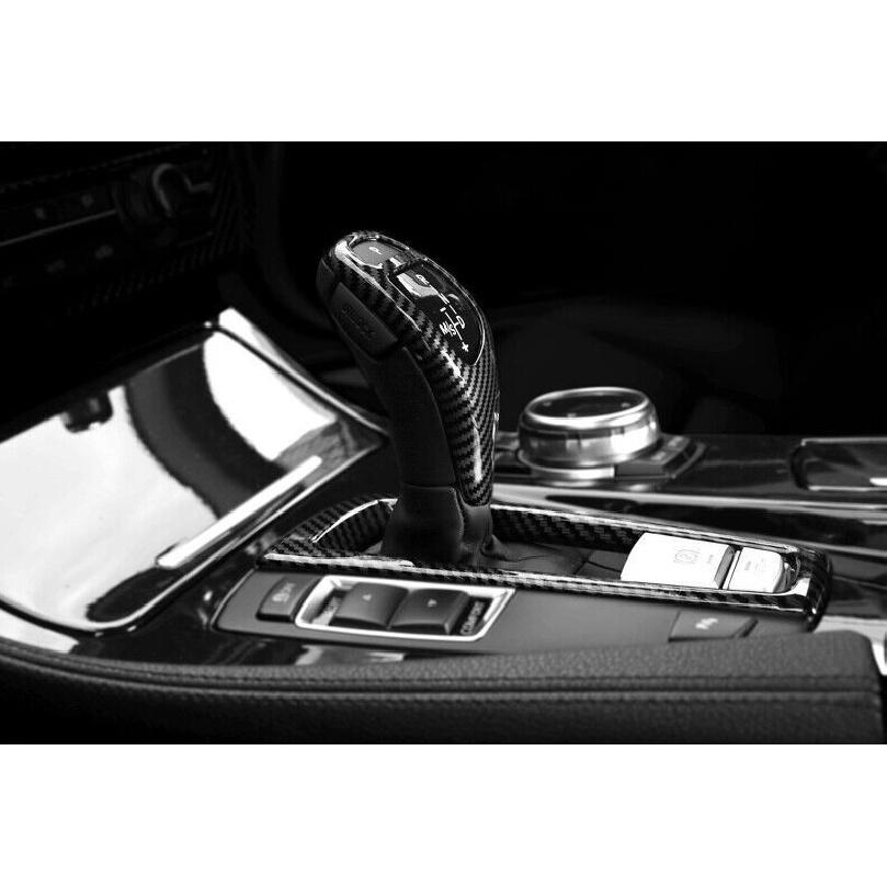 Carbon Fiber Gear Shifter Shift Interior Trim Cover For BMW 5 Series F10 X3 X4