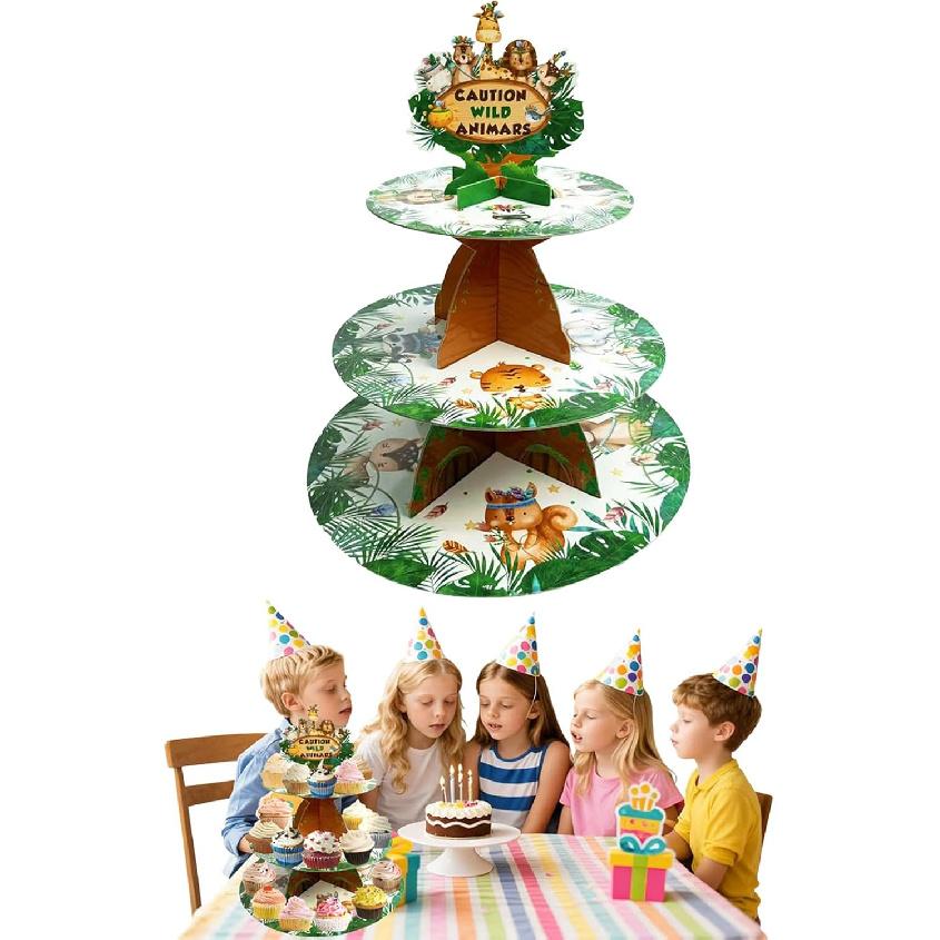 3 Tier Butterfly Cupcake Stand,Suitable for Butterfly Themes – Easy to Assemble& Reble(1Butterfly)