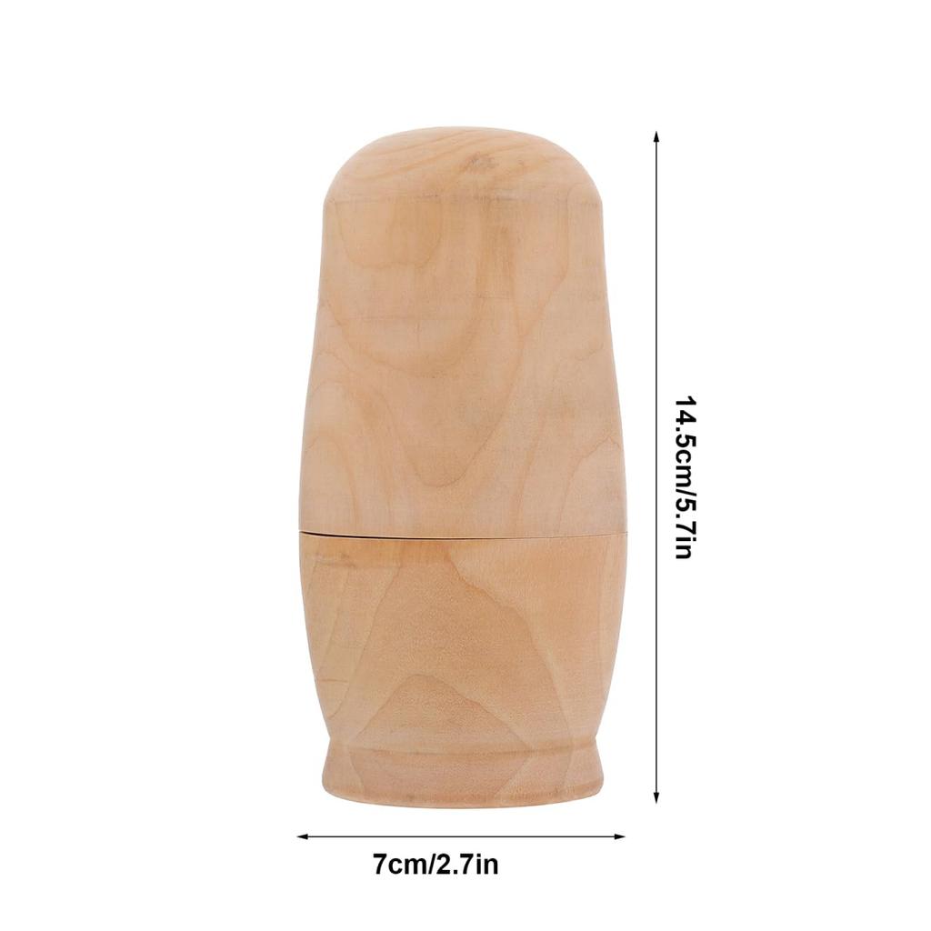 Iplusmile Unpainted White Wood Matryoshka Set of DIY Matrioshka Wooden Unfinished DIY Matrioshka Traditional Wooden Decorative Item Dolls, 6, Toys,