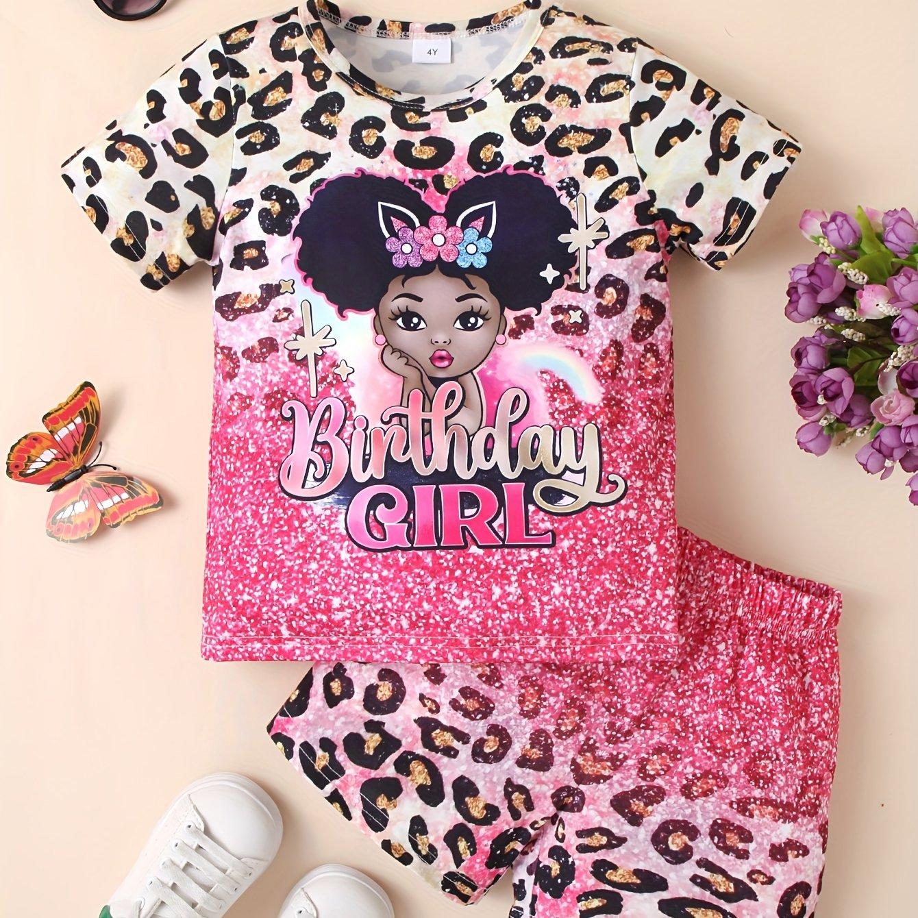 

Наряд для девочки «Это мой день рождения» из 2 предметов — комплект из футболки и шорт с очаровательной фигурой — идеально подходит для летних торжеств и повседневной одежды 160