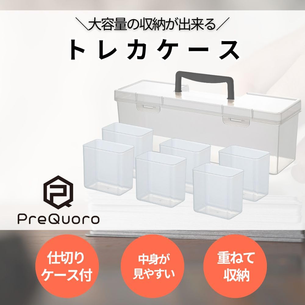 PreQuoro Sammelkarten Große Kapazität Kartenaufbewahrung Pokemon Karte PSA Klare Aufbewahrungsbox für Sammelkarten Hülle, Box, Kompatibel,