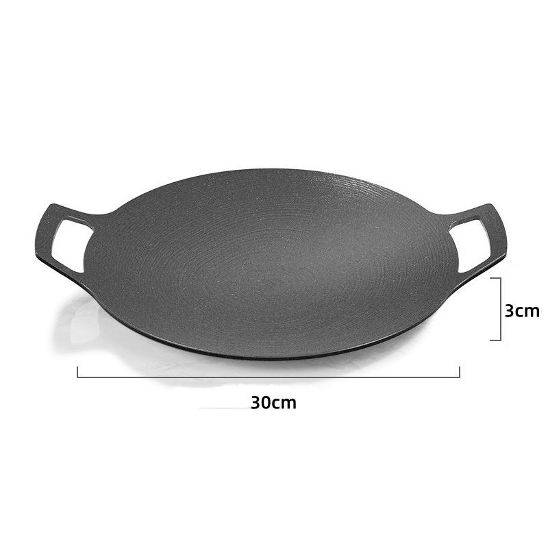 

Giyoca Non-stick Barbecue Dish Korean Medical Stone Baking Pan Tourmaline Grill Teppanyaki Gas Stove Camping Barbecue Grill