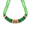 Middle East Live Broadcast High-End Niche Design, Copper Alloy Gold-Plated Diamond Emerald Necklace Jewelry