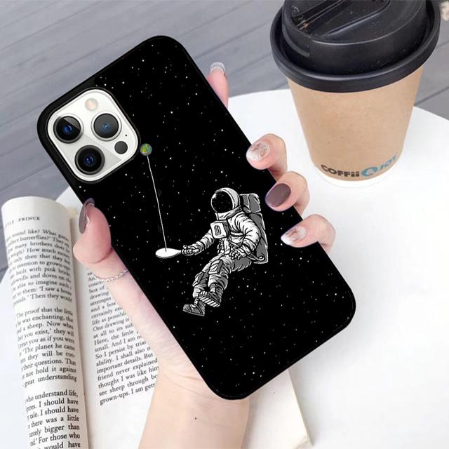 Trippy Art aesthetic Space Moon Phone Case For apple 16 11 12 13 14 Pro Max Plus for coque