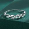 Eleganter Unendlichkeits-8-förmiger Fingerring für Frauen Ehering Accessoires Silberfarbe Luxuriöser Trendiger Damenschmuck Geschenk