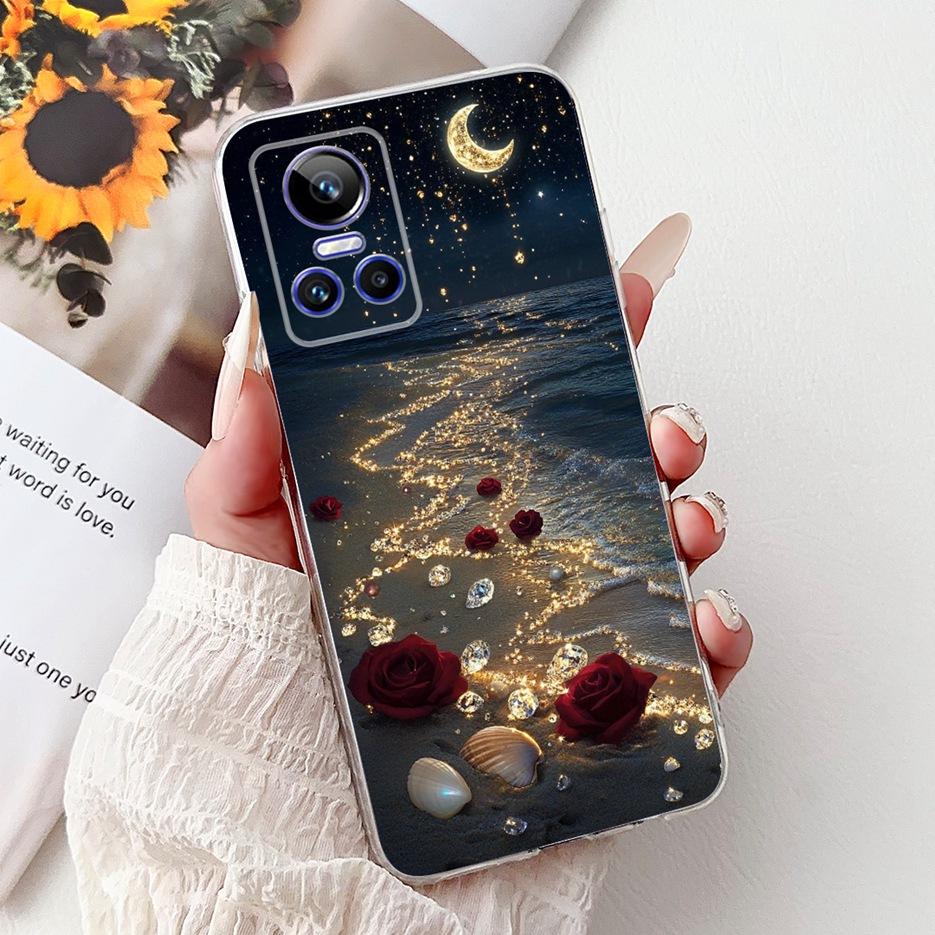 Für Realme GT Neo 3 80W Hülle RMX3561 RMX3560 Süße Katze Glückskarpfen Bemalte Abdeckung Weiche Silikonhüllen Für Realme GT Neo3 150W Fundas