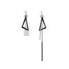 Geometric Tassel Clip-On Earrings: Simple Cold Style for Non-Pierced Ears