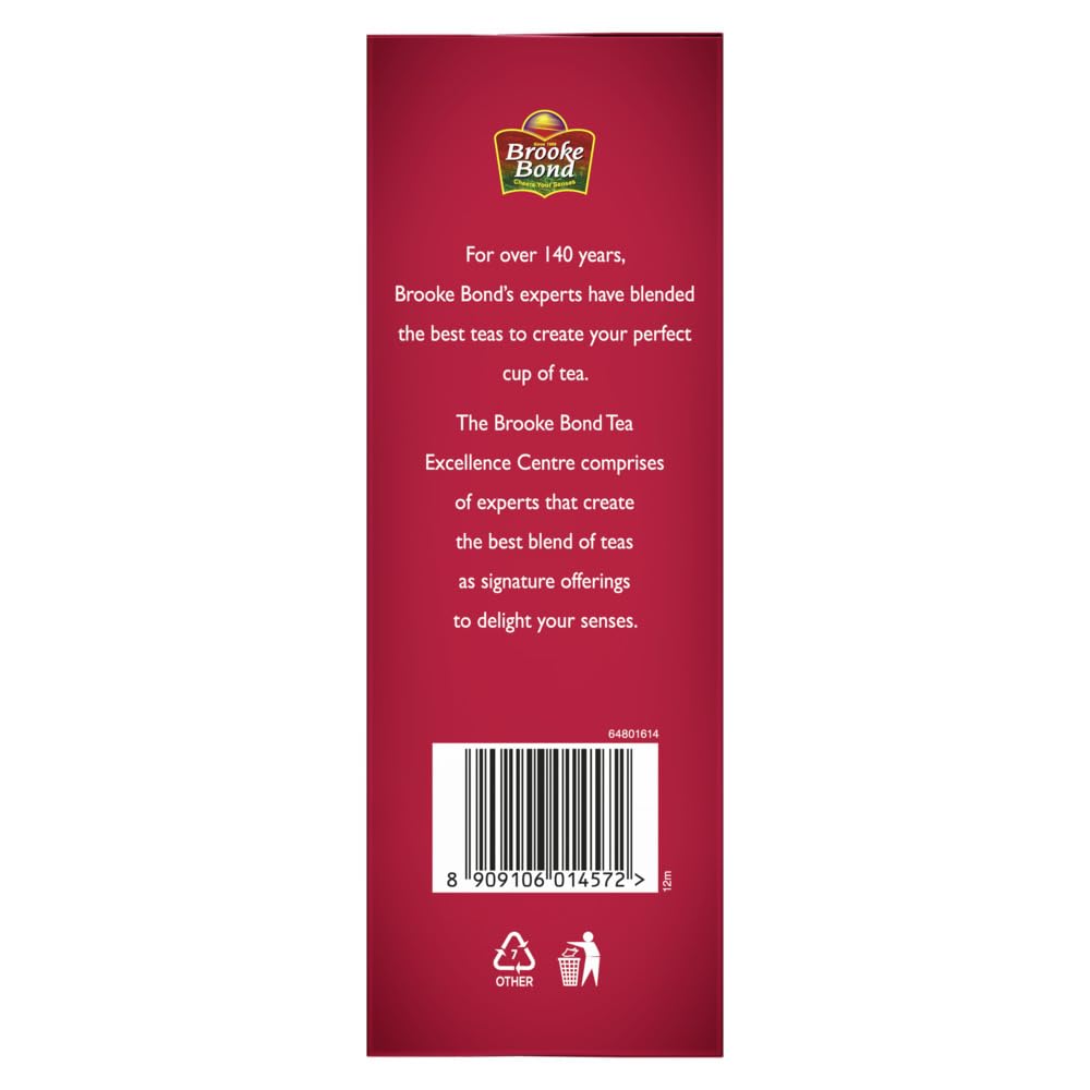 Brooke Bond Red Label Natural Care Tea 500/575 g Pack With 5 Ayurvedic Ingredients Black Tea