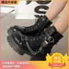 cos heightening shoes platform Martin boots women's spring new small versatile locomotive boots British style short boots tide
