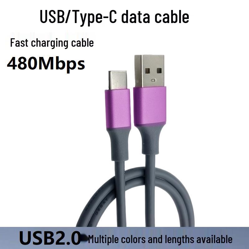 Custom Type-C To USB Fast Charging Cable, 3A High Current, Aluminum Alloy