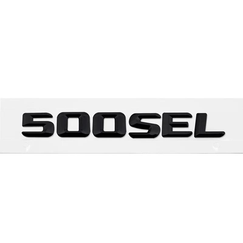 ABS Kovová Samolepka na Auto Zadní Kufr Čísla Písmena Znak pro Mercedes Benz 300SEL 500SEL 560SEL 600SEL Znakové Samolepky Dekorace