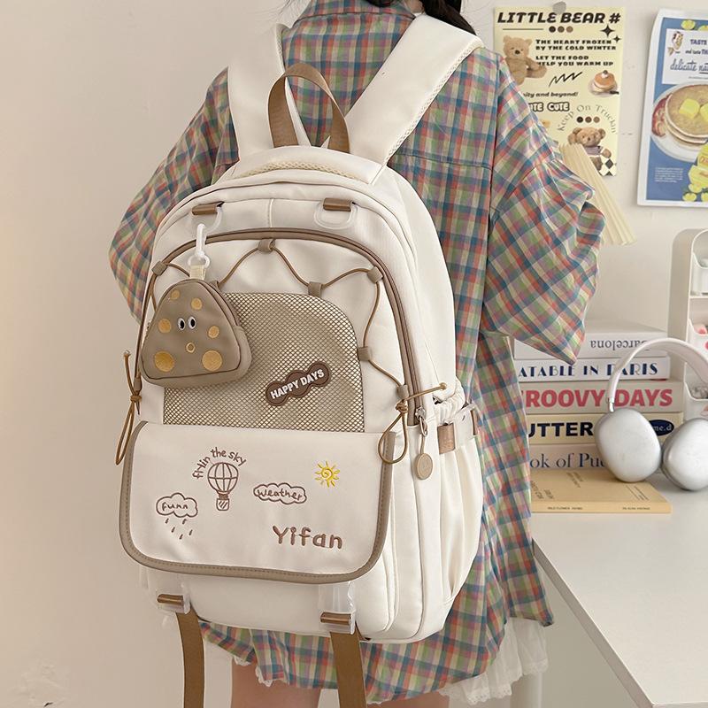 Schoolbag schoolbag for girls and primary school students in grades 3 to 6 to reduce the burden and protect the spine.