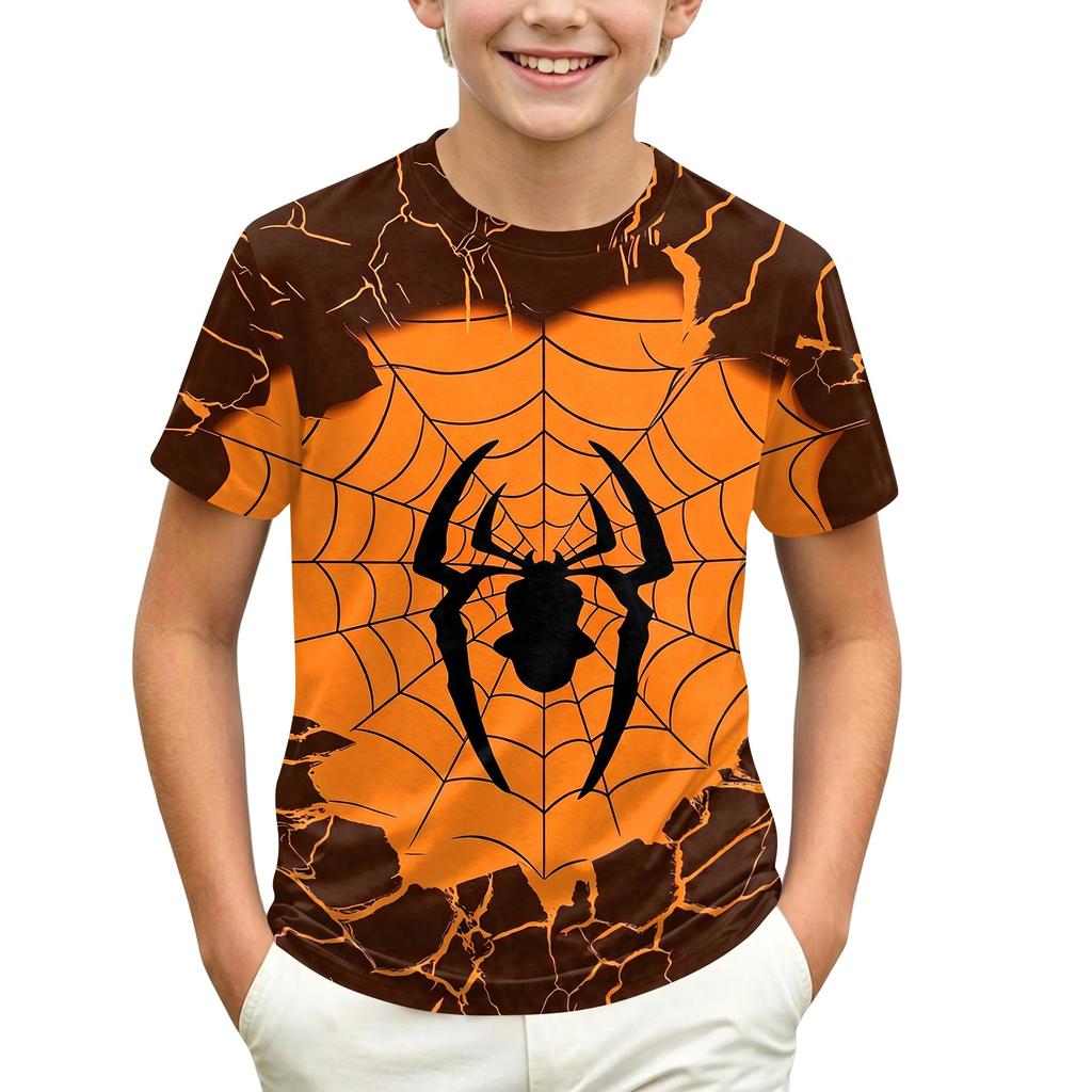 Kids Short Sleeve Crewneck T-Shirt with Graphic Print for Everyday Casual Wear