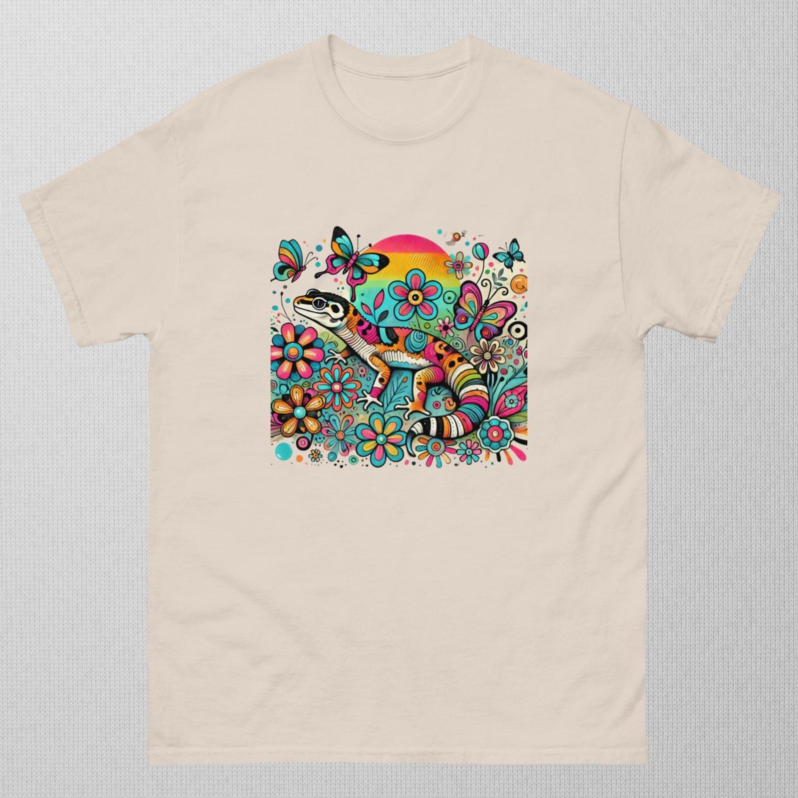 Doodle Leopard Gecko Shirt Barnaby - Pet T Shirt - Unique 287 S разноцветный