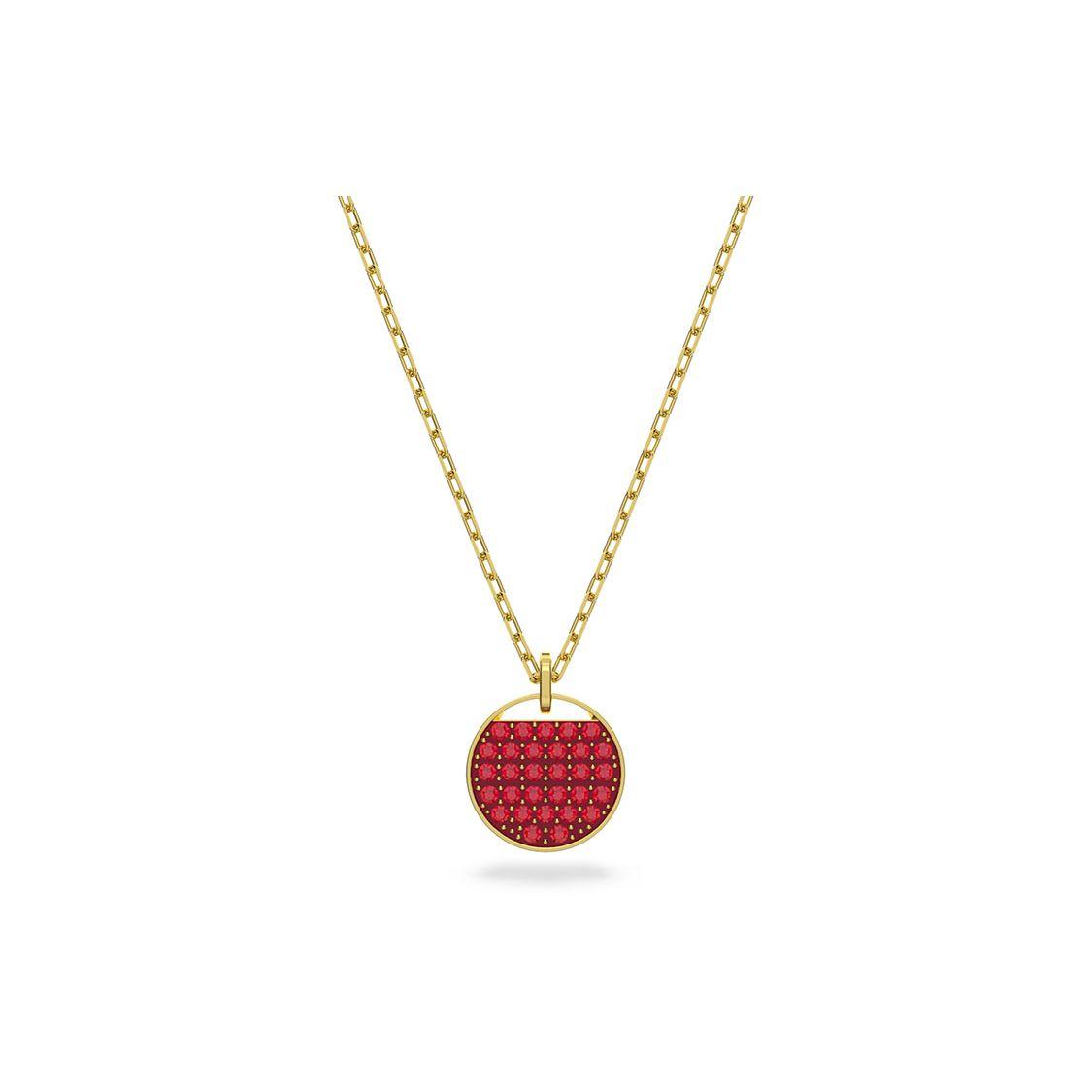 Swarovski Ginger Gold Tone Pendant Red Unisex Jewelry 5642941 Red,F