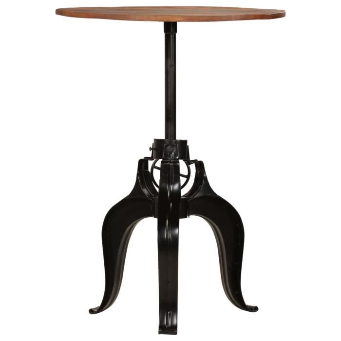 VidaXL Table de bar Bois de récupération massif 75 x (76-110) cm