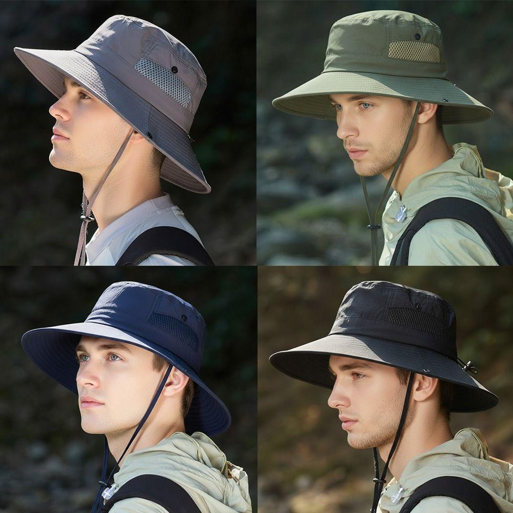 Wide Brim Fishing Hat Foldable Fisherman Hat Fashionable Western Cowboy Hat  Outdoor Camping