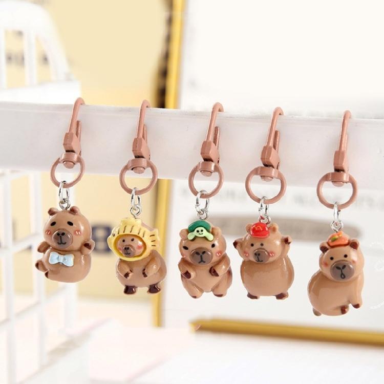 Chaveiro Prático com Charme de Personagem Capivara com Acessórios de Moda Mistos Portátil para Viagens e Festas