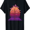 Sakura Pink Flower Vaporwave Sunset Cherry Blossom T-Shirt