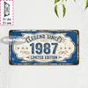 Tin Sign - Vintage Durable Metal Plaque Wall Decor, Home Office Bar Man Cave Music Room City Coordinate Birth Year License Pla