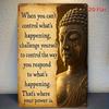 Zen-Meditationszitat Aluminium-Wandkunst Spirituelle Dekoration für Yogastudio Wohnzimmer Café