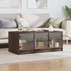 VidaXL Coffee Table with Glass Doors, End Table with Storage, Side Table, Living Room Furniture 836419