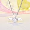 925 Sterling Silver Moon Necklace Pendant Zircon For Women Fashion Exquisite Student Girlfriend Jewelry Accessories Heart GiftGood Product