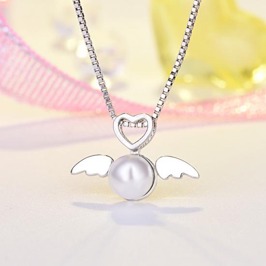 925 Sterling Silver Moon Necklace Pendant Zircon For Women Fashion Exquisite Student Girlfriend Jewelry Accessories Heart GiftGood Product