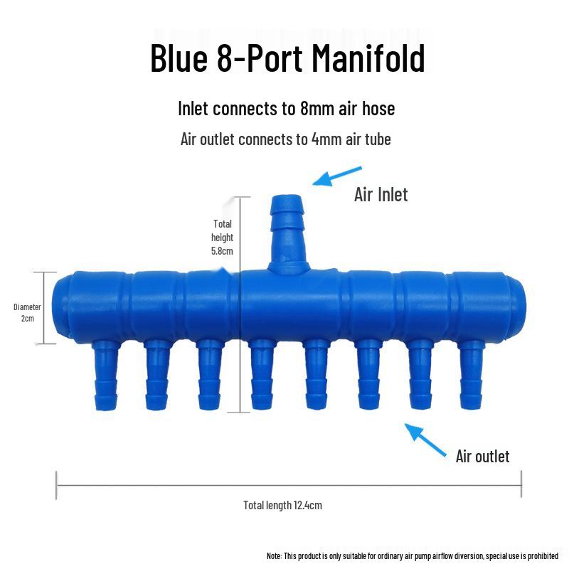 Multi-Way Aquarium Air Pump Splitter and Oxygen Tube Connector