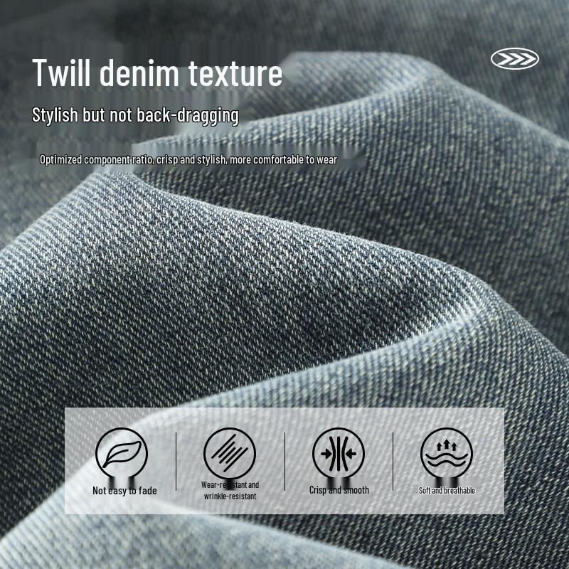 Jeanswest Men's Washed Vintage Blue Straight Leg Jeans