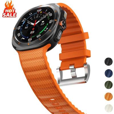 Офіційний силіконовий+нейлоновий ремінець для Samsung Galaxy Watch Ultra 47 мм Функціональний спортивний ремінець Браслет Galaxy Watch 7 Ultra 47 мм