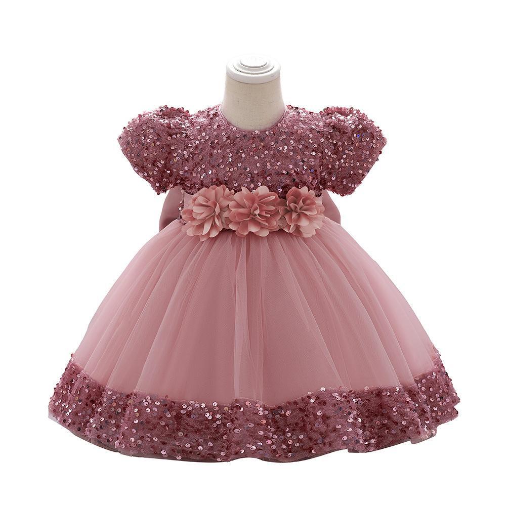 Sequin Tulle Party Dress for Baby Girls - Perfect for Birthdays & Banquets
