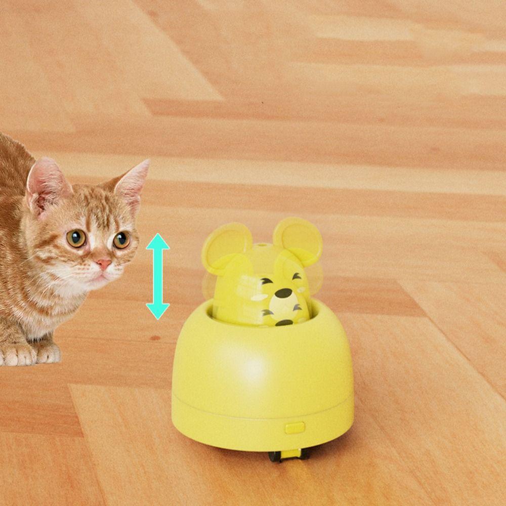 Smart Automatic Cat Teasing Device USB Charging Moving Mouse Toy Interactive Cat Toy Indoor