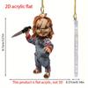 1 Piece of 2D Flat Acrylic Pendant for Car Rearview Mirror Decoration, Halloween Decoration, Bag and Keychain Accessories