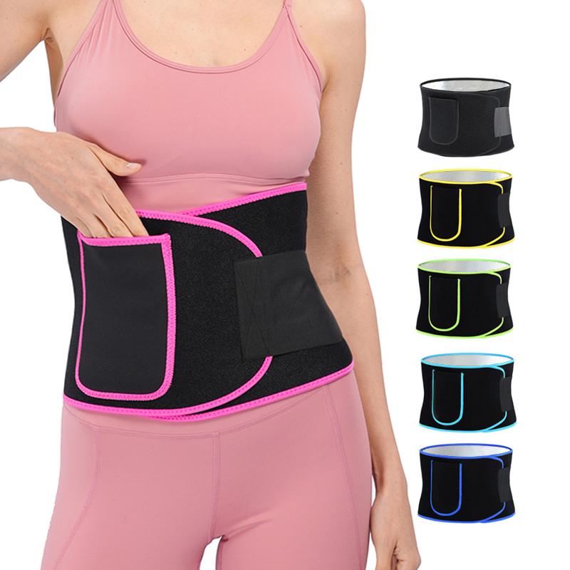 2022 Ladies Adjustable Sweat Slimming Waist Trainer Tummy Trimmer Belt High Quality Silvers Ion