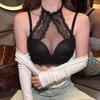 2025 Pure Desire Lace Halter Bra: Wireless, Anti-Sagging, Sexy Back Design