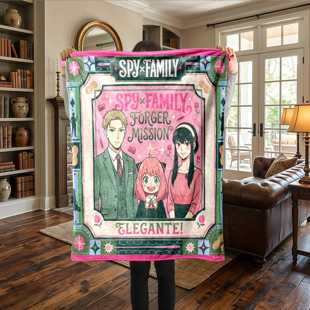 SPY FAMILY Warme Flanelldecke Bequem Bedruckt, Für Betten, Reisen -HE62