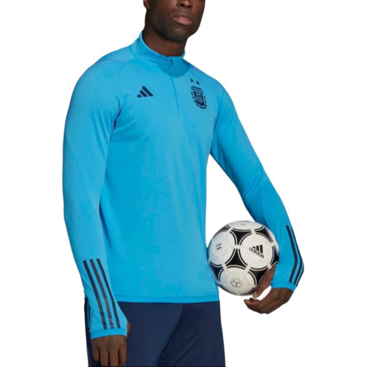 adidas Argentina Sweatshirts Men's Blue Crew Neck Moderate Regular HF3916