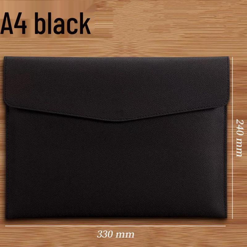 Large Leather A4 Document Folder with Customizable Logo