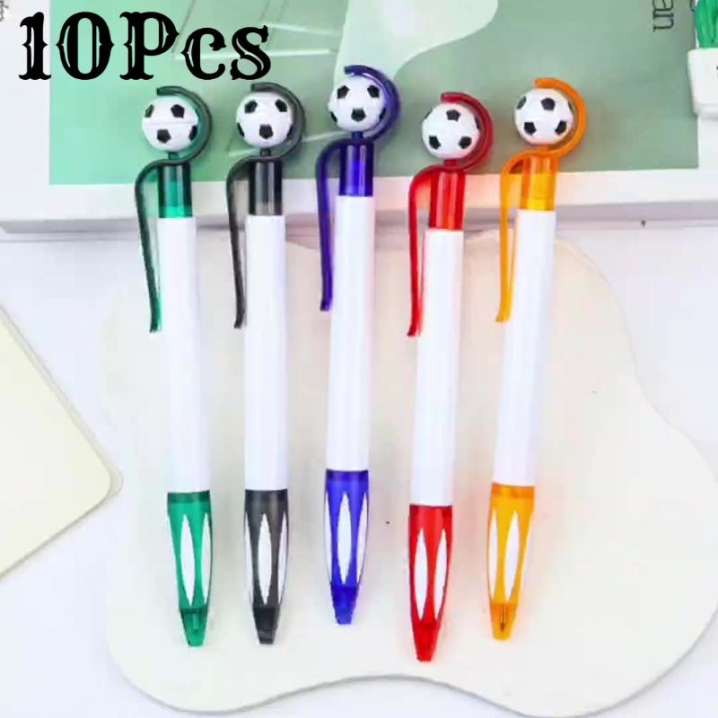 

10Pcs Spinning Soccer Ball and Pressing Ballpoint Pen with Hanging Rope, Used for Office Work, Brushing Questions, Signing, Diary, Notes, Student Clas Random style 10Pcs
