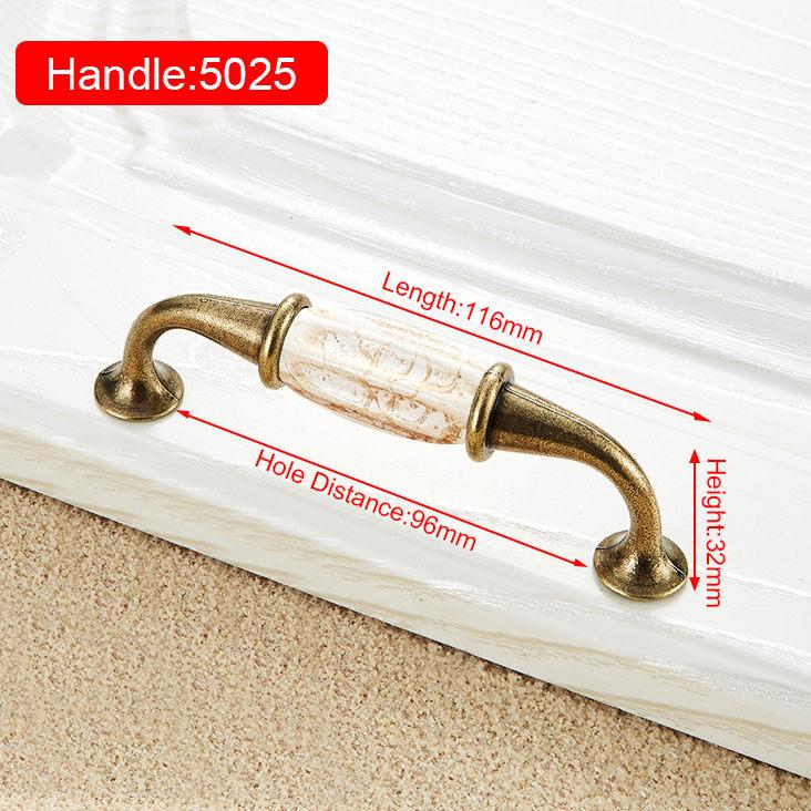 NAIERDI Marble Series Ceramic Cabinet Handles Zinc Alloy Cabinet Pulls Drawer Knobs Wardrobe Door Handles Furniture Handle