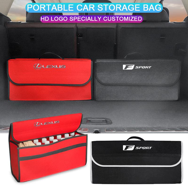 Auto Vilt Doek Opbergtas Opvouwbare Organizer Doos Kofferbak Gereedschapskist Voor Lexus FSPORT LBX NX RX 350h 450h ES UX 300e GS GX IS LS LX