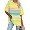 Plus Size, Women's Plus-size T-shirt with Full-print Design, Loose Fit
