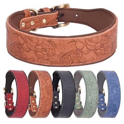 Obojek pro psa PU kůže Ražený Obojek pro mazlíčka Střední Velký Vesmírná bavlna Obojek pro psa